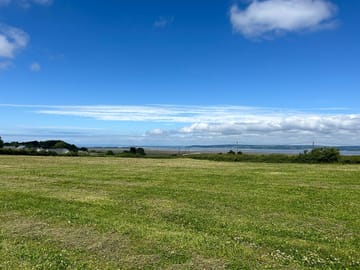 Neatly mown camping field
