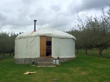 Outside the yurt