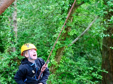 The 'leap of faith' at brenscombe ropes course