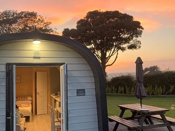 Sunset with front door