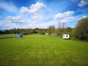Campsite field from top