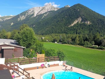 Swimming pool with mountain view
