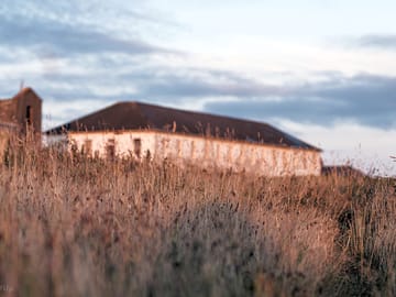 The late sun hitting the grade ii* listed barrack block