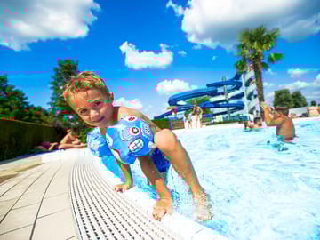 Oval swimming pool in the aqua park