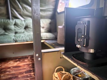 Cosy log burner in saltings eden landpod only