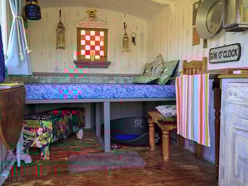 Storage space under the bed