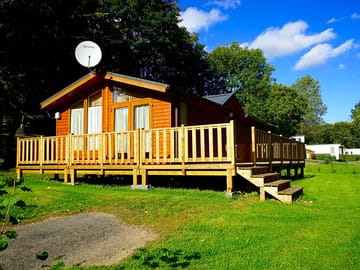 Outside a lodge
