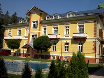 Swimming pool by the main building
