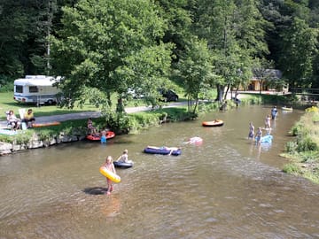 Pitches next to the river