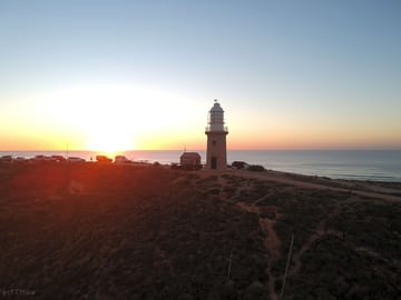 The lighthouse at sunset