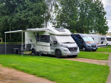 Hardstanding pitches with space for an awning