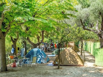 Tent pitches on the terrace