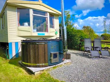 The beach hut two-bedroom static caravan