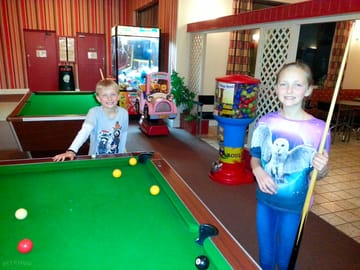 In the games room