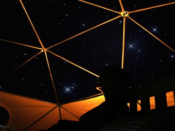Stargazing at night with the roof off