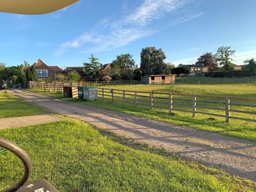 Gravel track leading to the pitches