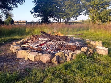Designated barbecue and firepit area