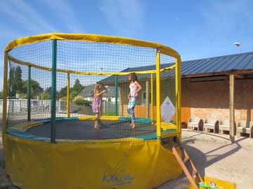 Children can enjoy the trampoline