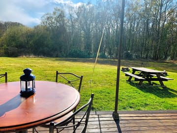 View from safari tent at driftaway camping