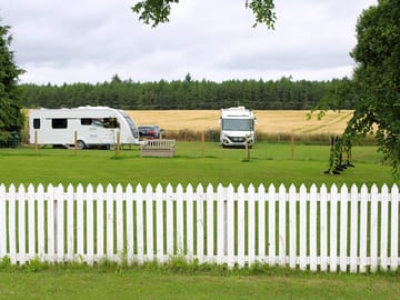 Roadside view of campsite