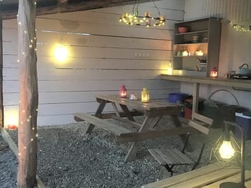 Kitchen at dusk