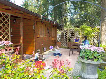 Outside the lodge