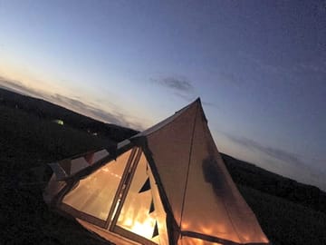 At night