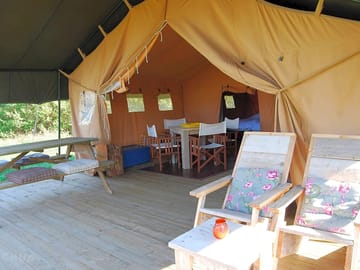 Tents with deck