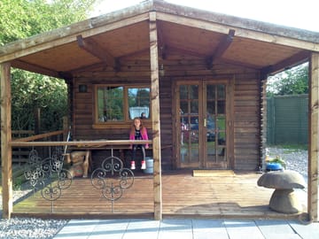 Glamping in our wood cabin sleeps 4