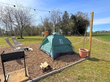 Pop up tents to hire if a guest wants extra space for kids and do not want the extra beds inside