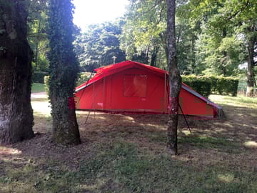Set up and ready to enjoy the holiday