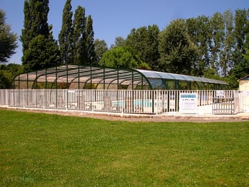 The heated and covered swimming pool