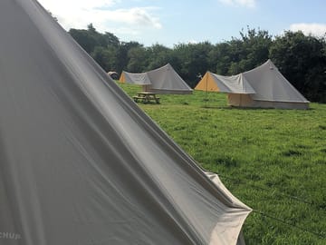 Green setting for bell tents