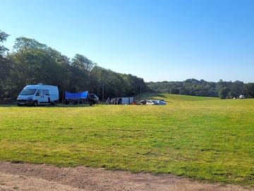 Grass camping field