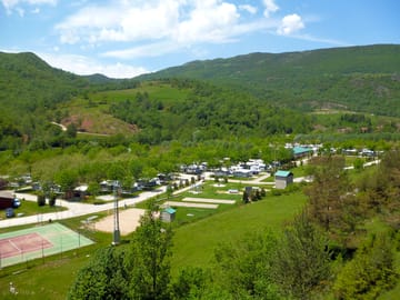 A bird's-eye view of the campsite