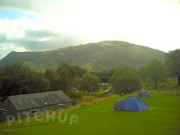 Upper field and shower block