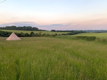 Evening view from one of the tents