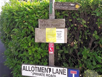 Lane end - from the village centre