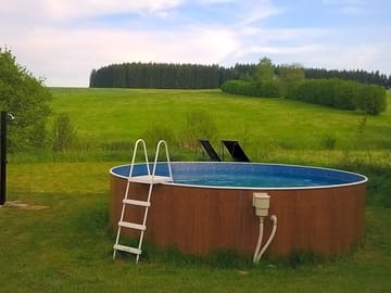 A pool with a view