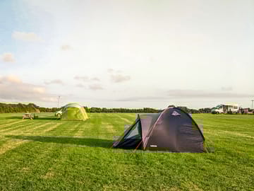 Grass tent pitches