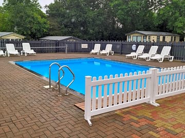The pool area