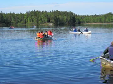 Canoe trip on the lake