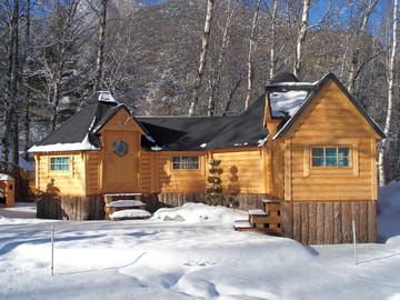 Stay warm and cosy in this finnish lodge