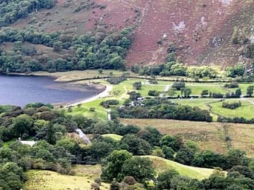Closer view of the camping field in autumn