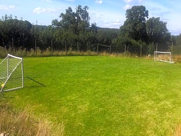 On-site football pitch