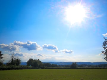 Wake up to great views in gramp's field