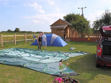 Guests setting up on site