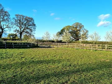 Fenced camping field