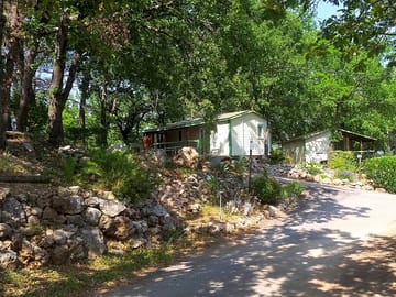 The lodges, set among the trees