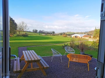 View from robin pod decking